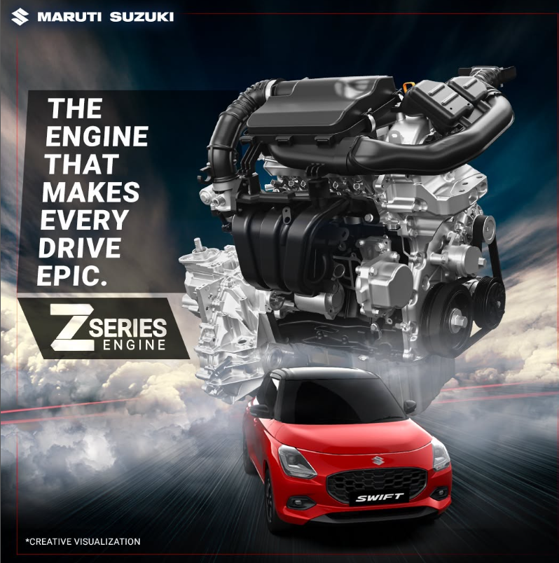 Maruti Swift hatchback interior with dashboard and steering